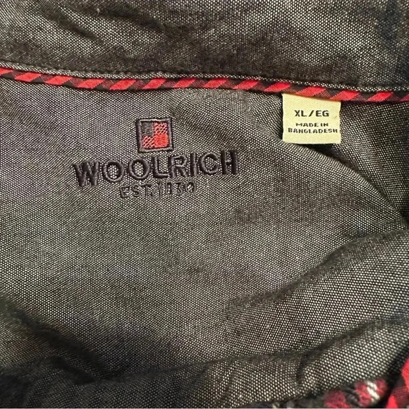 Woolrich Mens  Plaid Long Sleeve Collared Flannel ButtonUp Cotton XL (h8 - Picture 5 of 9